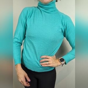 1970s Teal Turtleneck Acrylic Medium